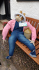 Cider with scarecrow